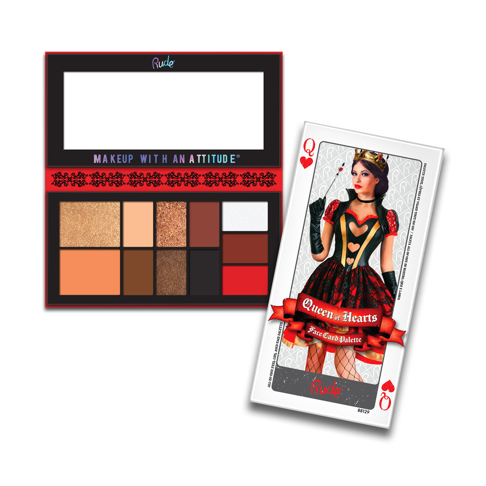 RUDE Face Card Palette - Queen of Hearts