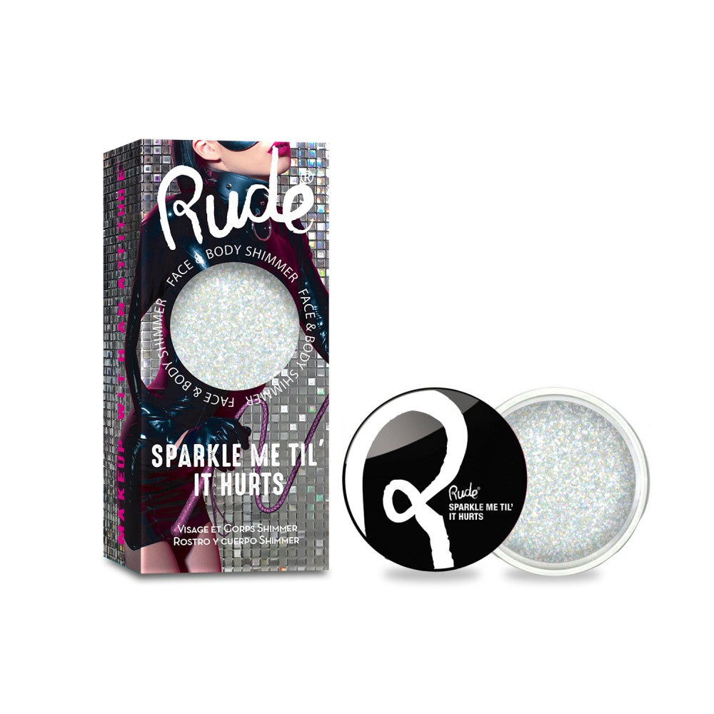 RUDE Sparkle Me Til' It Hurts Face & Body Shimmer - Bondage