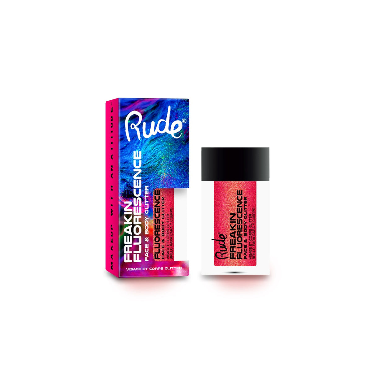 RUDE Freakin Fluorescence Face & Body Glitter - Until Dawn