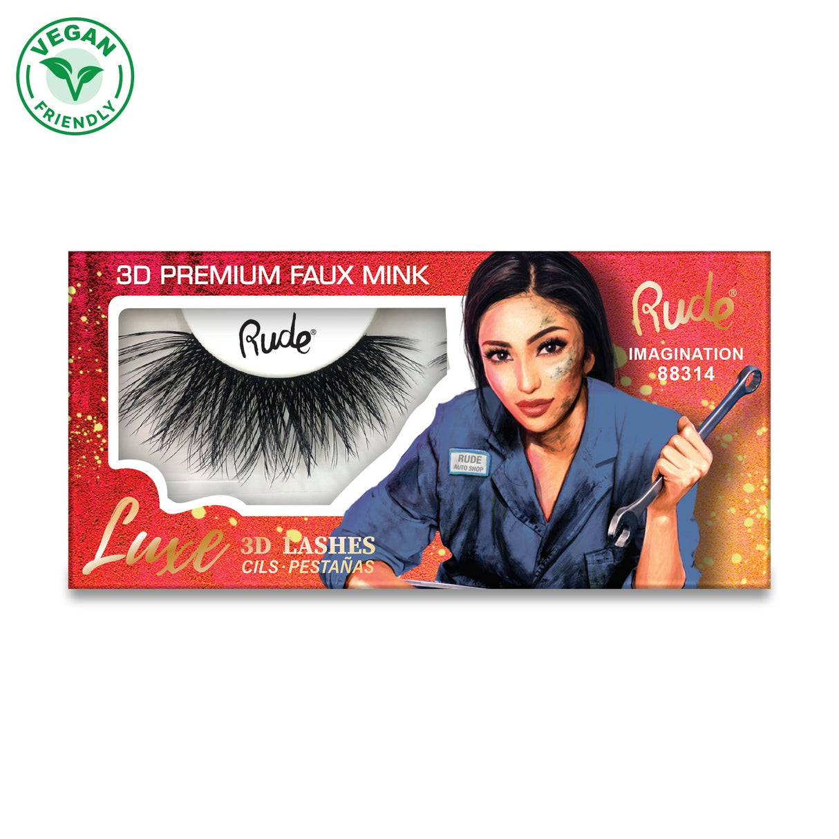 RUDE Luxe 3D Premium Faux Mink Lashes - Imagination