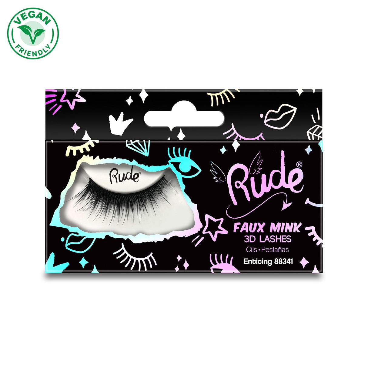 RUDE Essential Faux Mink 3D Lashes - Enticing