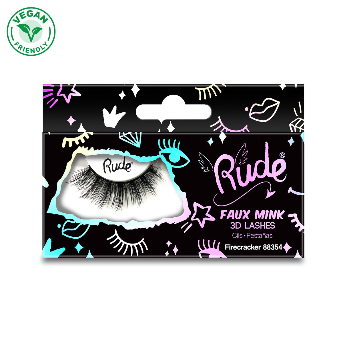 RUDE Essential Faux Mink 3D Lashes - Firecracker