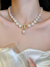 Imitation Pearl Dainty Necklace Necklaces Accessories by migunica