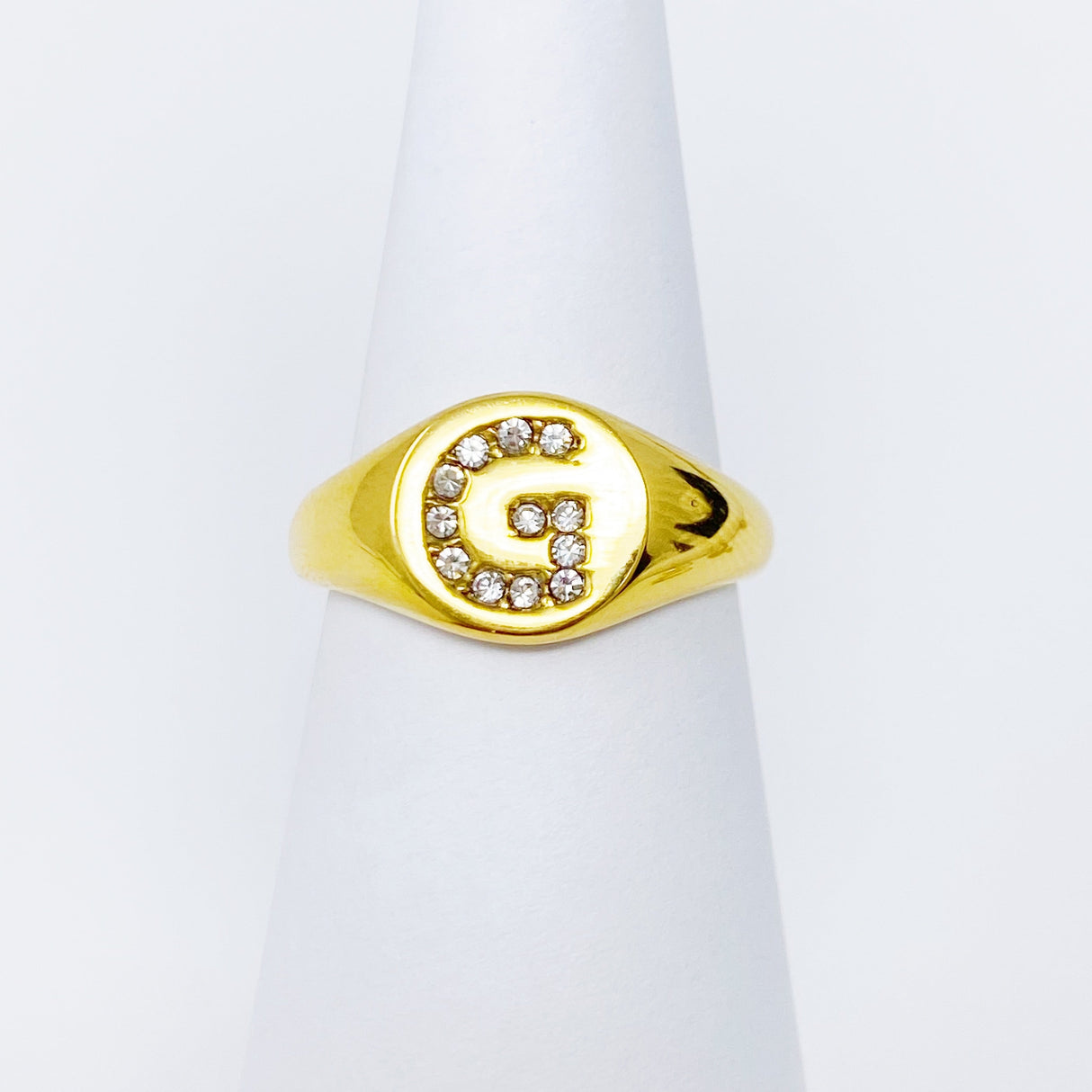 Shine Me Initial Ring by Ellisonyoung.com