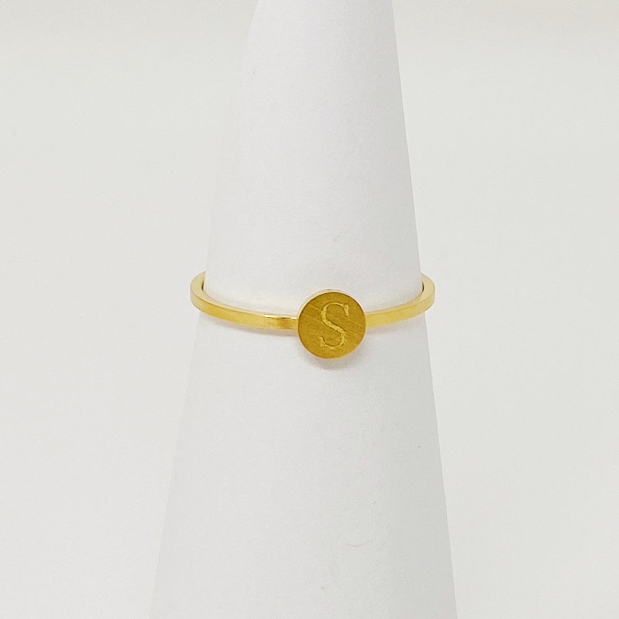 Tiny Initial Ring by Ellisonyoung.com