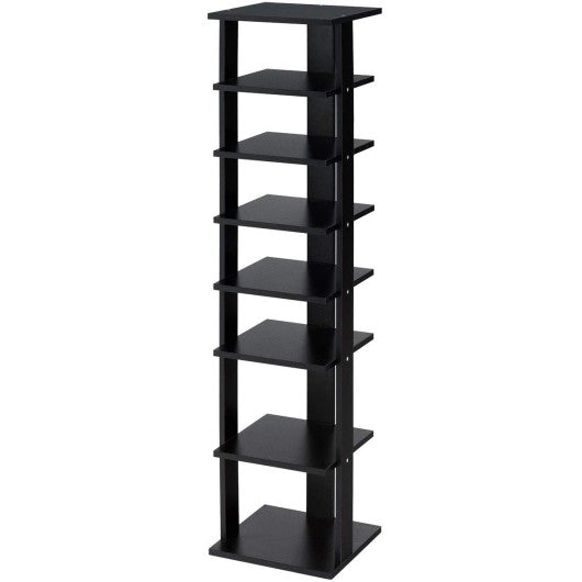 7-Tier Shoe Rack Practical Free Standing Shelves Storage Shelves-Black