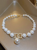 Imitation Pearl Dainty Necklace Necklaces Accessories by migunica