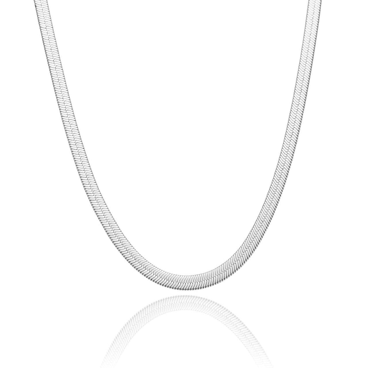 C004W B.Tiff 4mm Herringbone Chain Necklace by B.Tiff New York