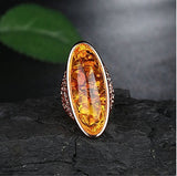 Lava Ring In Fiery Oval Opal by VistaShops