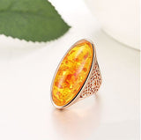 Lava Ring In Fiery Oval Opal by VistaShops