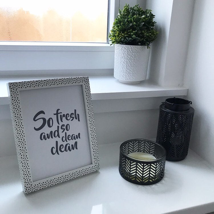 So Fresh And So Clean Clean Bathroom Wall Decor Print by WinsterCreations™ Official Store