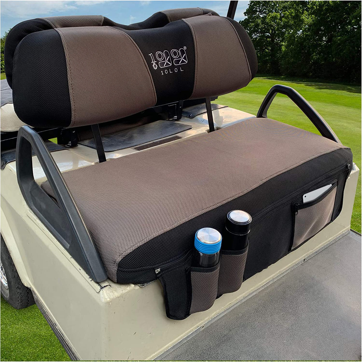 Golf Cart Seat Cover with Pocket Washable Mesh by Js House