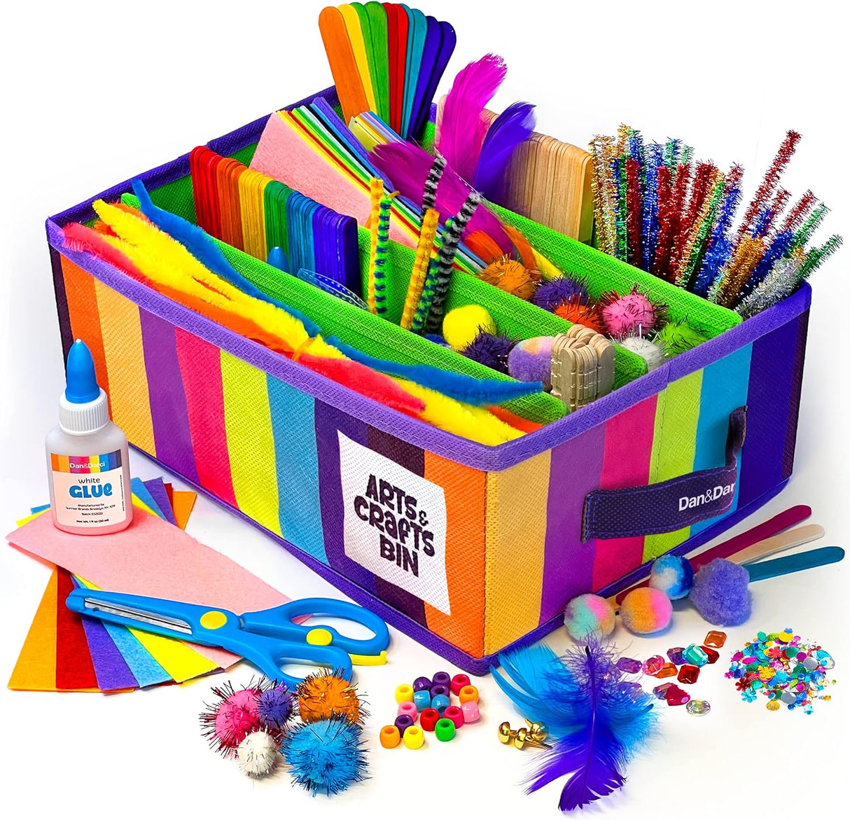 Dan&Darci Arts & Crafts Supplies Kit for Kids and Toddlers by Surreal Brands