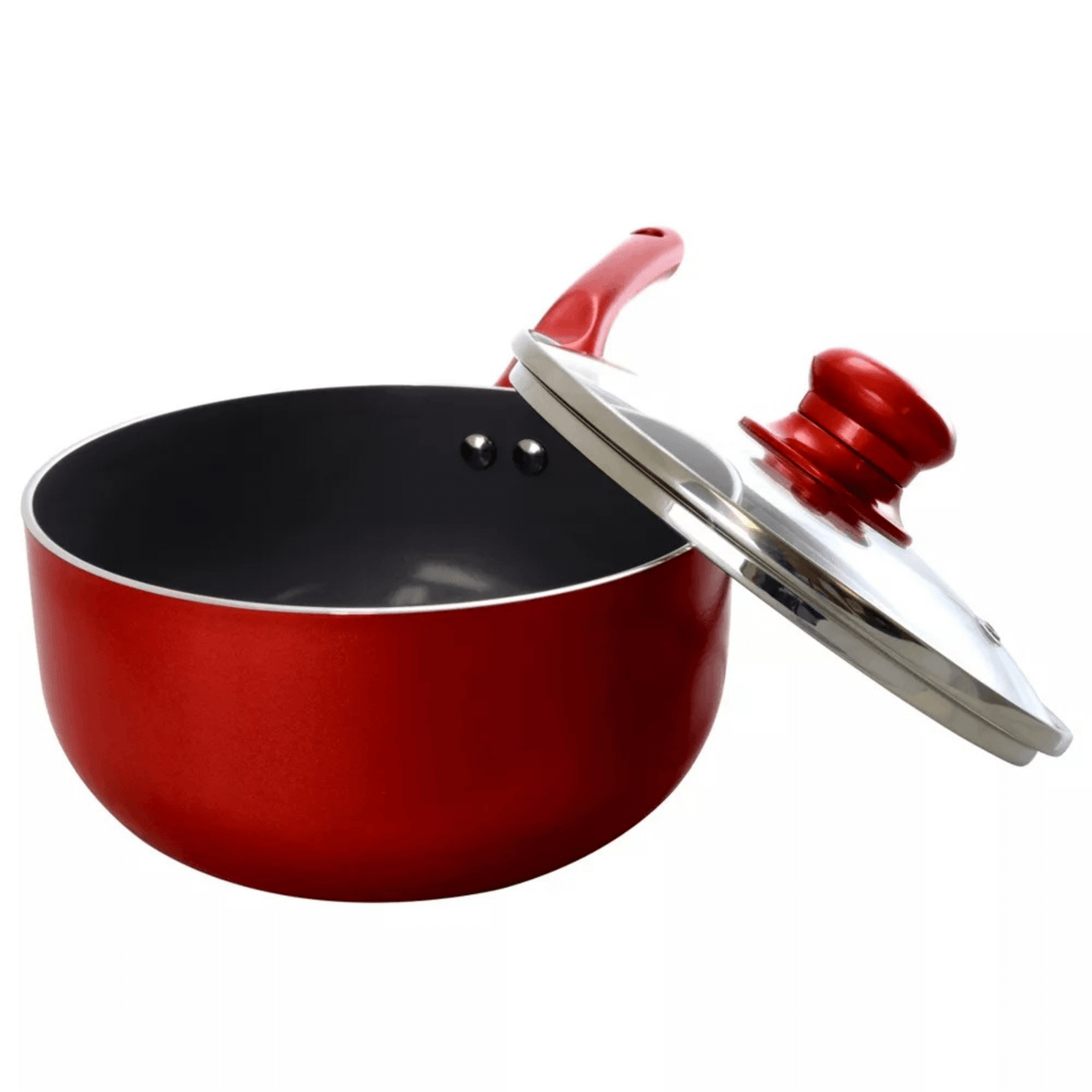 Better Chef 2Qt Ceramic-Coated Saucepan with Glass Lid by Jupiter Gear Home