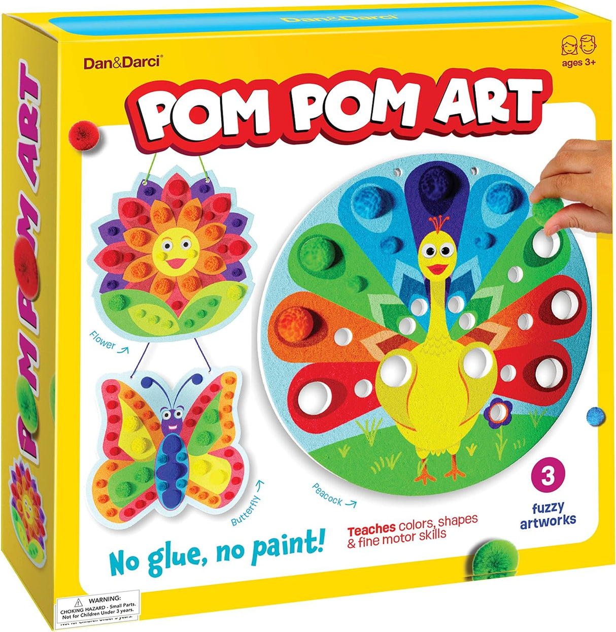 Pom Pom Arts & Crafts Kit for Toddlers by Surreal Brands