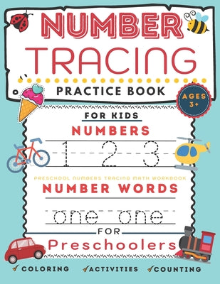 Number tracing book for preschoolers and for kids ages 3+: Number tracing practice book for Pre k, Kindergarten and kids ages 3- 5: Preschool number t - Paperback by Books by splitShops