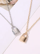 Simple Fashion Lock Necklace by migunica