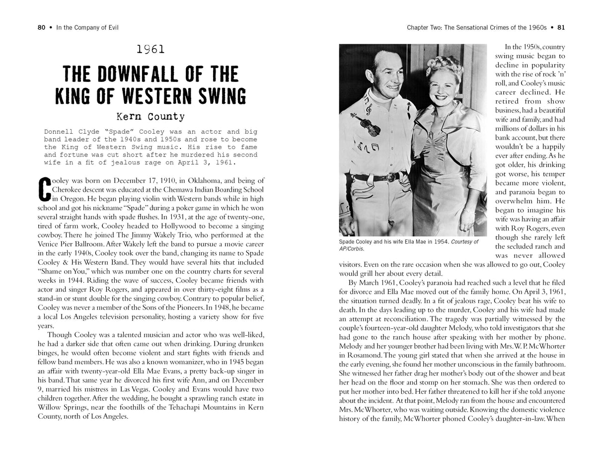 In the Company of Evil—Thirty Years of California Crime, 1950-1980 by Schiffer Publishing