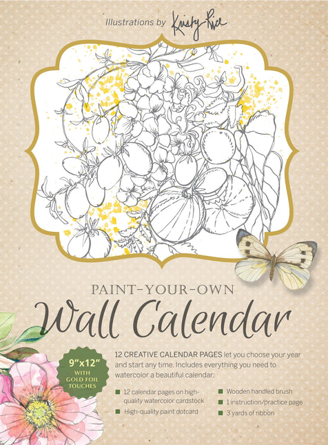Paint-Your-Own Wall Calendar by Schiffer Publishing
