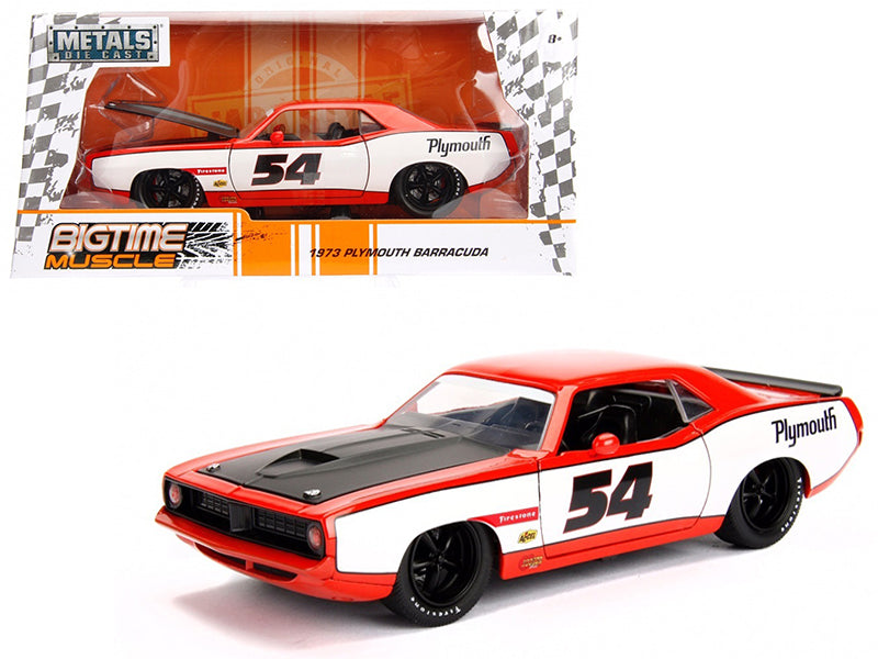 1973 Plymouth Barracuda #54 1/24 Diecast Model Car by Jada