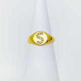 Shine Me Initial Ring by Ellisonyoung.com