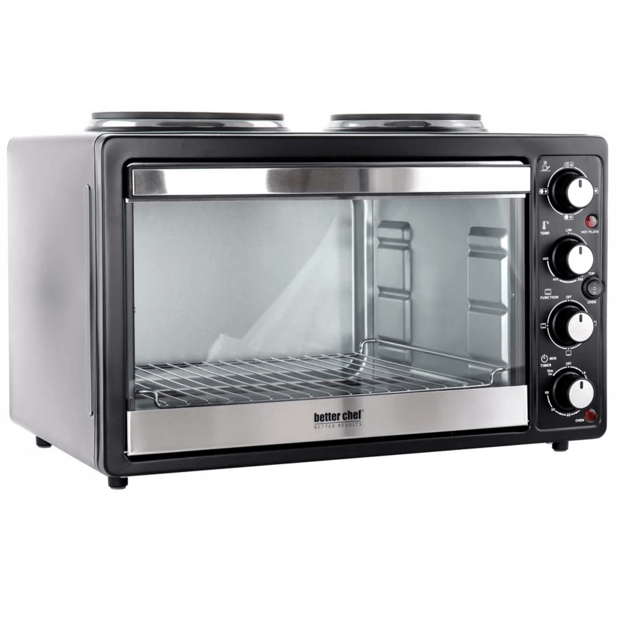 Better Chef Central XL Toaster Oven Broiler with Dual Element Solid Burners by Jupiter Gear Home