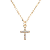 Petite Cross Pendant With Chain Necklace by MILOR COMMENTSOLD