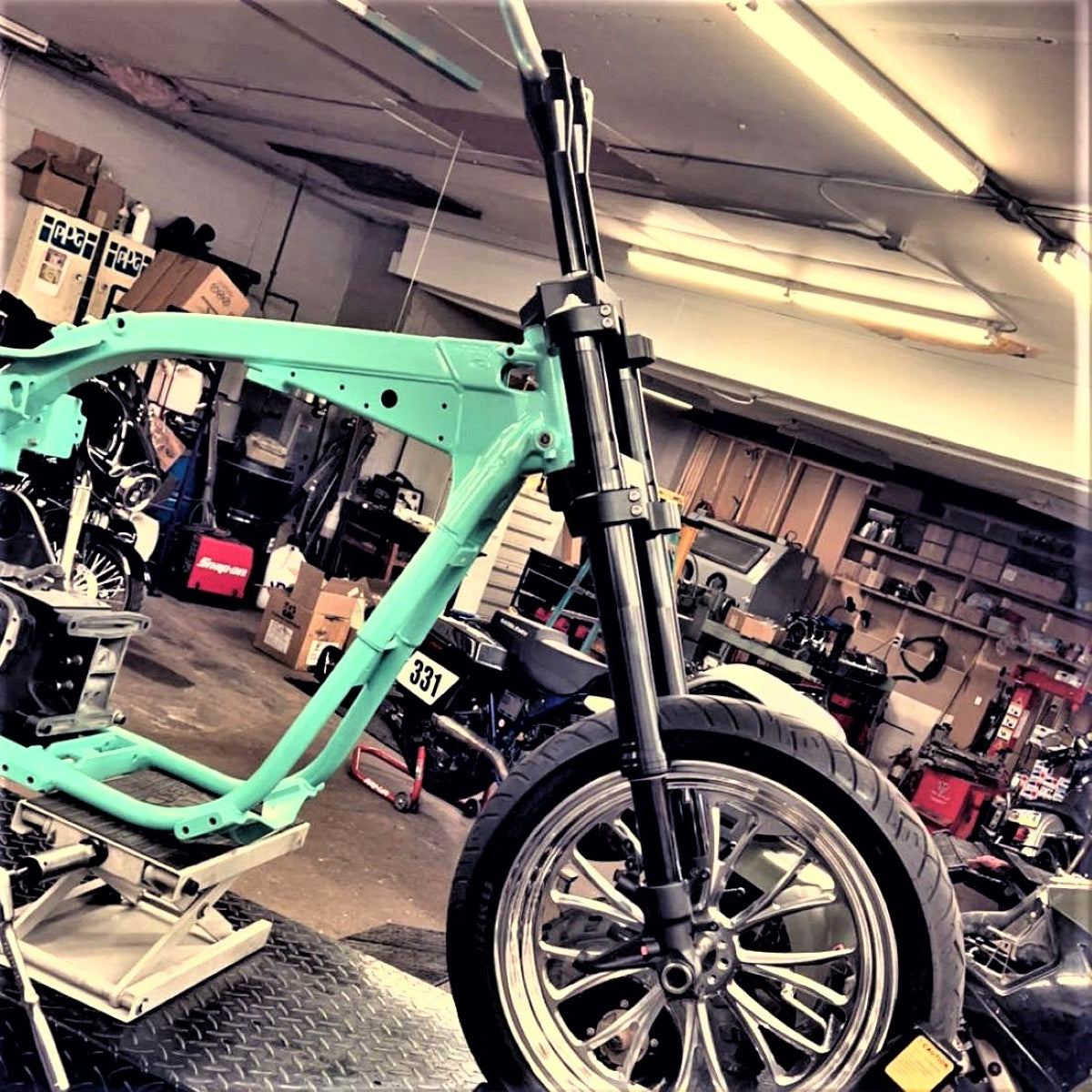 50-55 2-inch drop Triple-Trees for Harley Dyna/FXR style frames by GeezerEngineering LLC