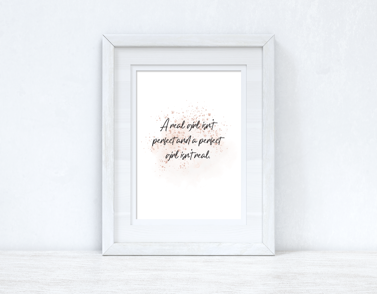 A Real Girl Rose Gold Inspirational Wall Home Decor Print by WinsterCreations™ Official Store