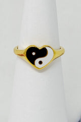 Yin Yang Heart Signet Ring by Ellisonyoung.com