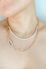 Classic Duo Layered Pearl Necklace Set by Ellisonyoung.com