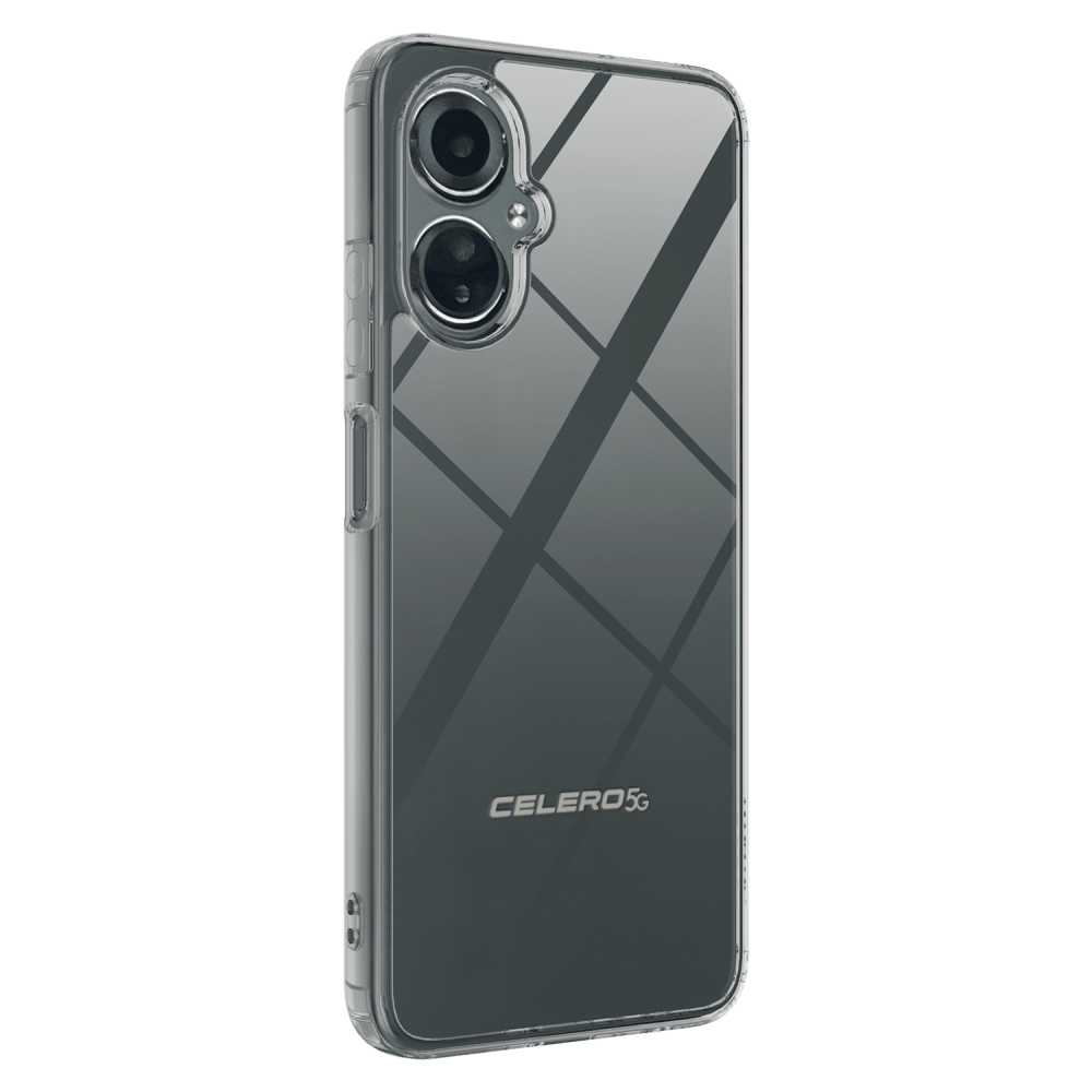 AMPD TPU / Acrylic Crystal Clear Case with Black Bumper for Celero 5G (Gen 3) by AMPD