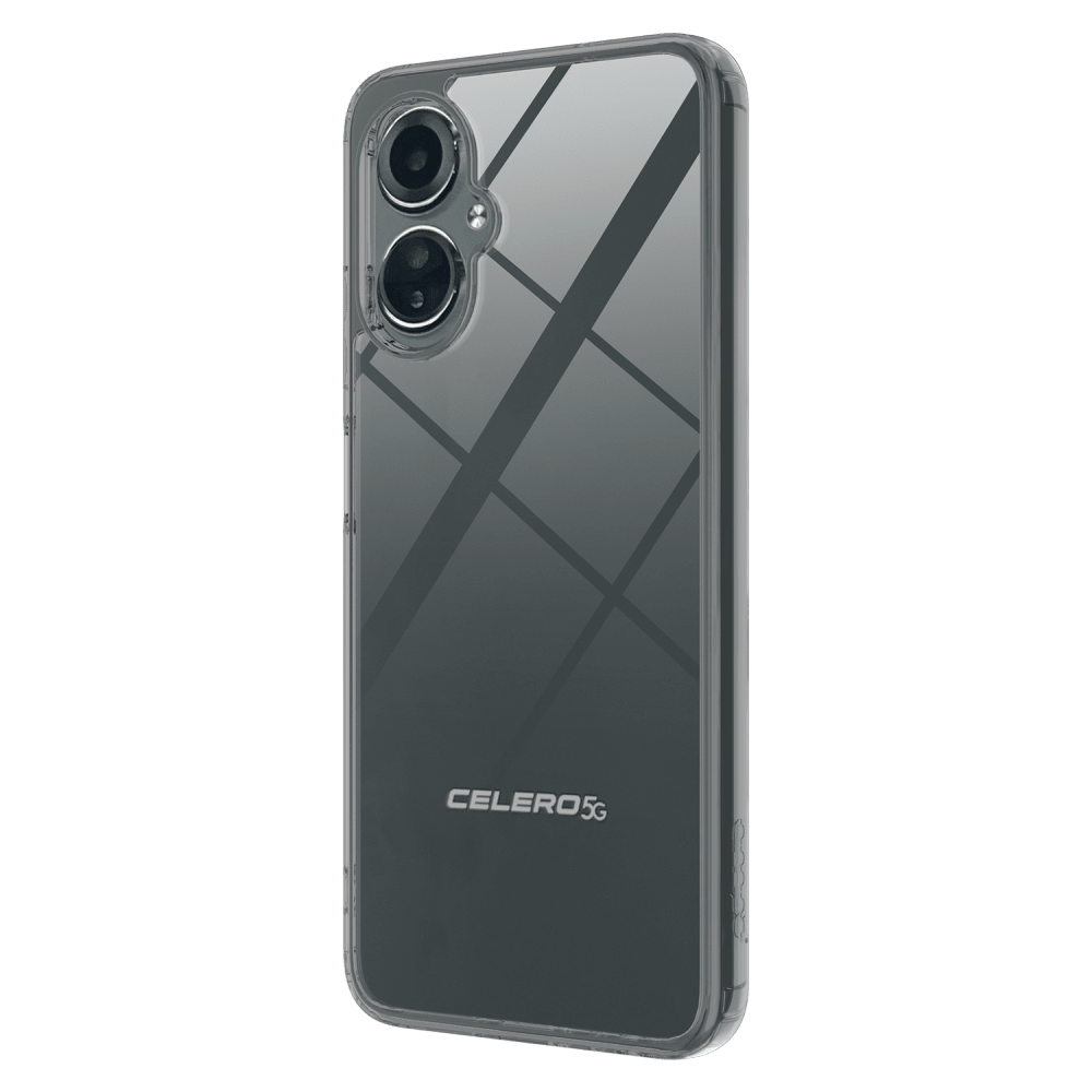 AMPD TPU / Acrylic Crystal Clear Case with Black Bumper for Celero 5G (Gen 3) by AMPD