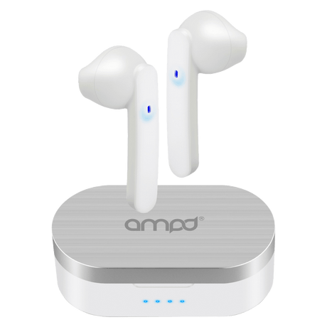 AMPD True Wireless In Ear Headphones with Smart Touch Controls and Charging Pack by AMPD