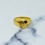 Sunburst Heart Signet Ring by Ellisonyoung.com