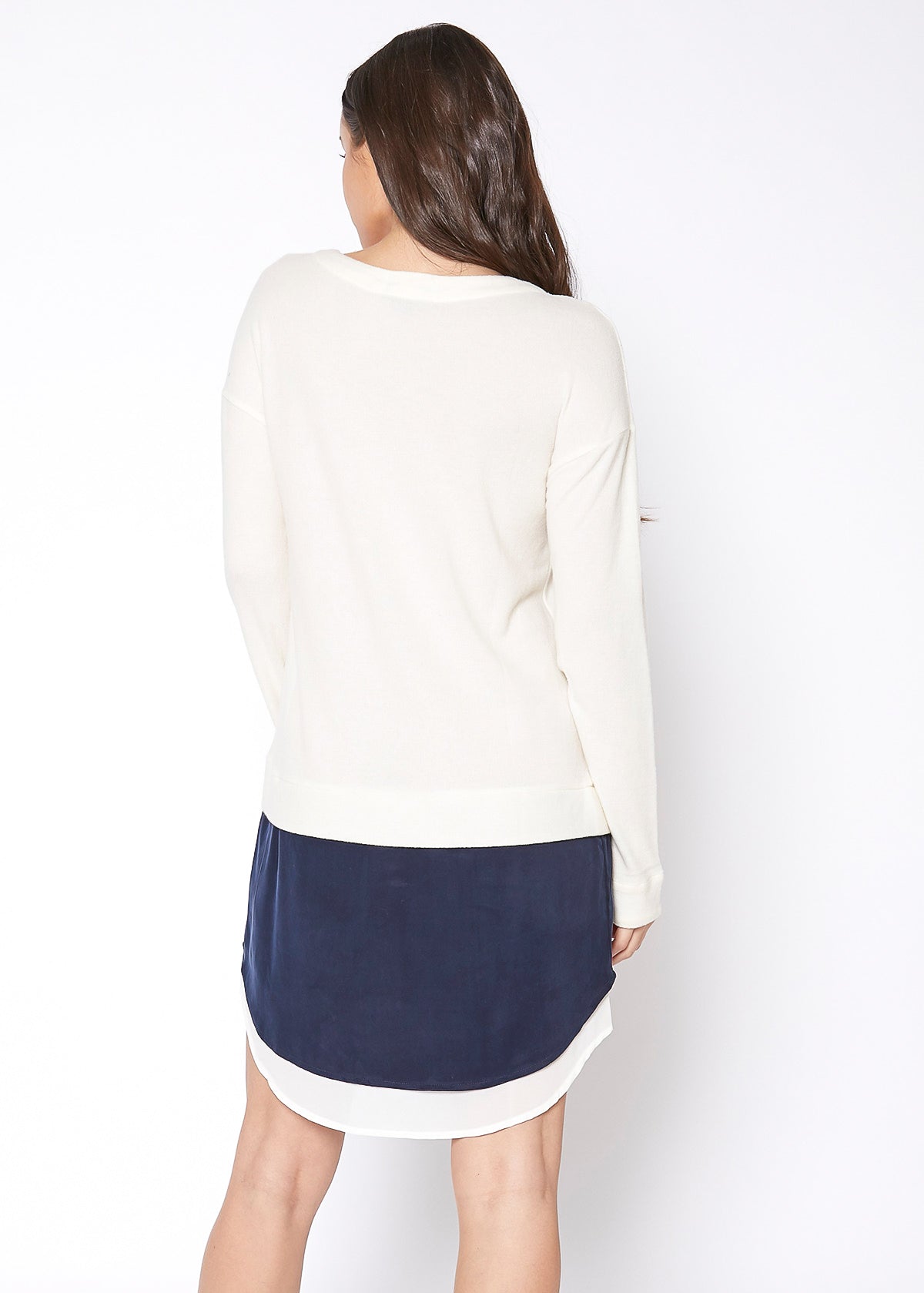 Women Twofer Pullover Sweater Dress by Shop at Konus