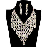 Rhinestone Pave Statement Evening Necklace by Madeline Love