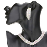 Bubble Crystal Choker Necklace & Clip Earring Set by Madeline Love