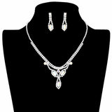 Marquise Stone Accented Rhinestone Pave Necklace by Madeline Love