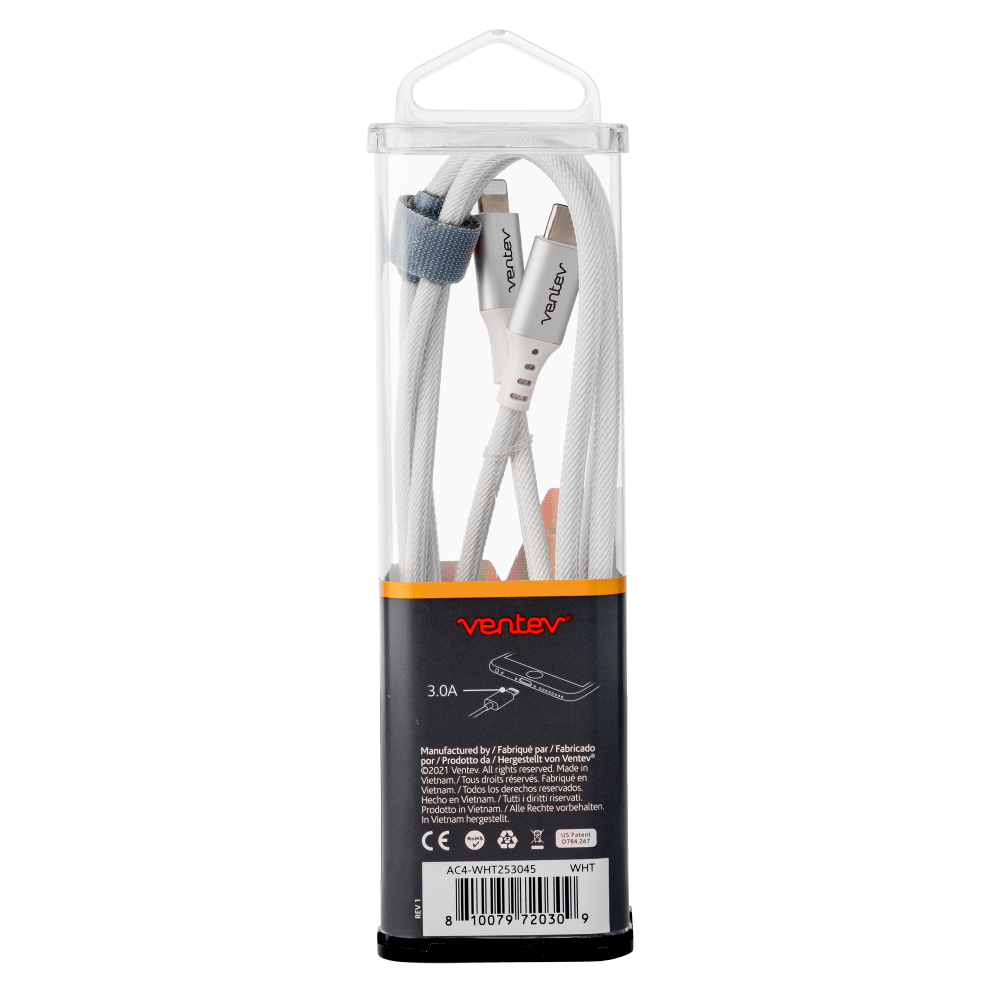 Ventev Chargesync Alloy USB C to Apple Lightning Cable 4ft by Ventev