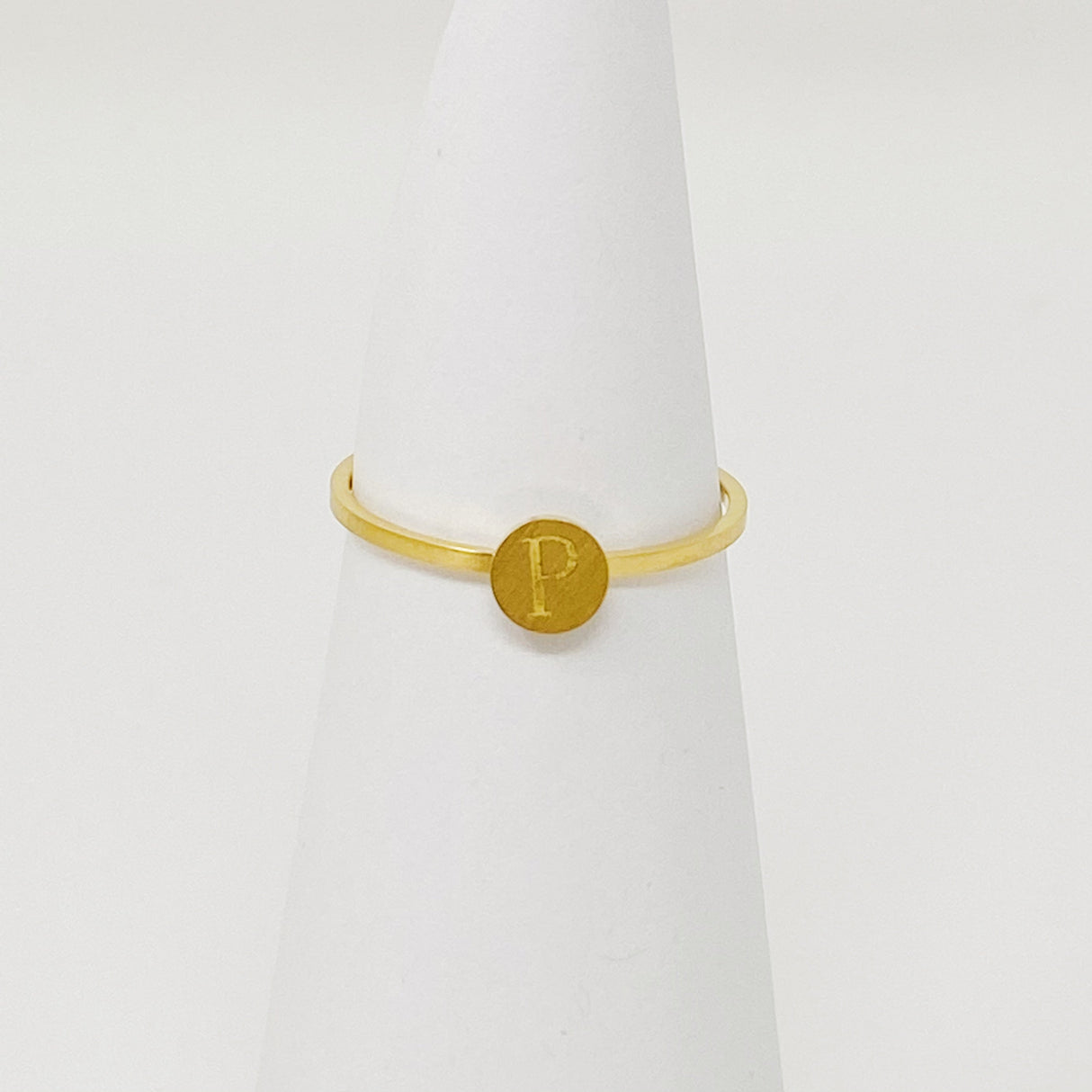 Tiny Initial Ring by Ellisonyoung.com