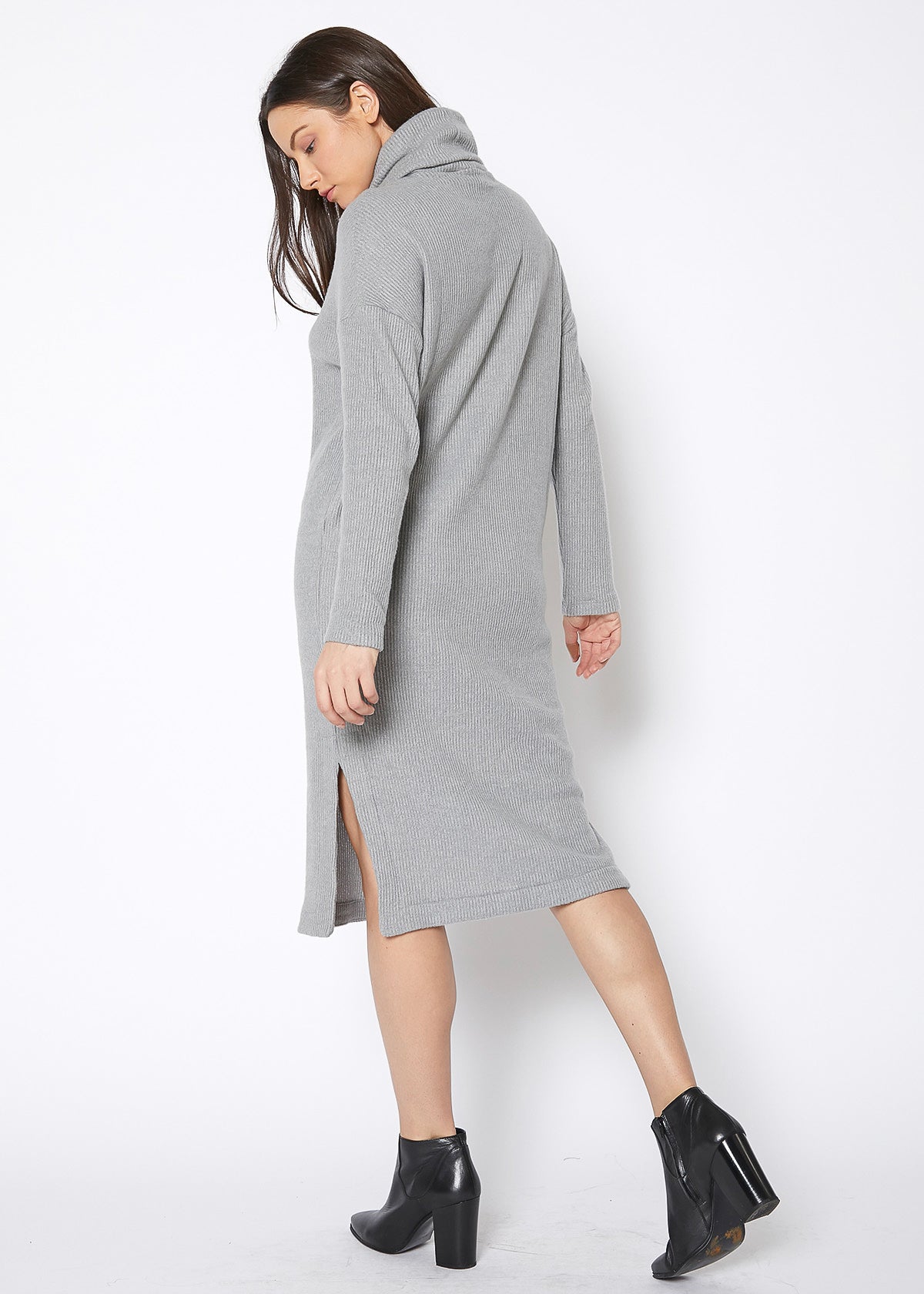 Women's Turtle Neck Midi Sweater Dress by Shop at Konus