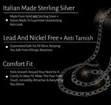 Sterling Silver 925 Miami Cuban Link Chain 4MM, 16"-24", Cuban Curb Chain Necklace, Italian Made Sterling Silver 925 Unisex Chain by Donatello Gian