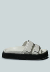 aniston buckled flatform slip-on sandal by London Rag