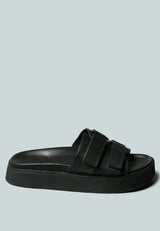 aniston buckled flatform slip-on sandal by London Rag