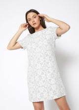 Women's Flower Embossed Shift Dress by Shop at Konus