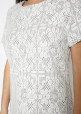 Women's Flower Embossed Shift Dress by Shop at Konus