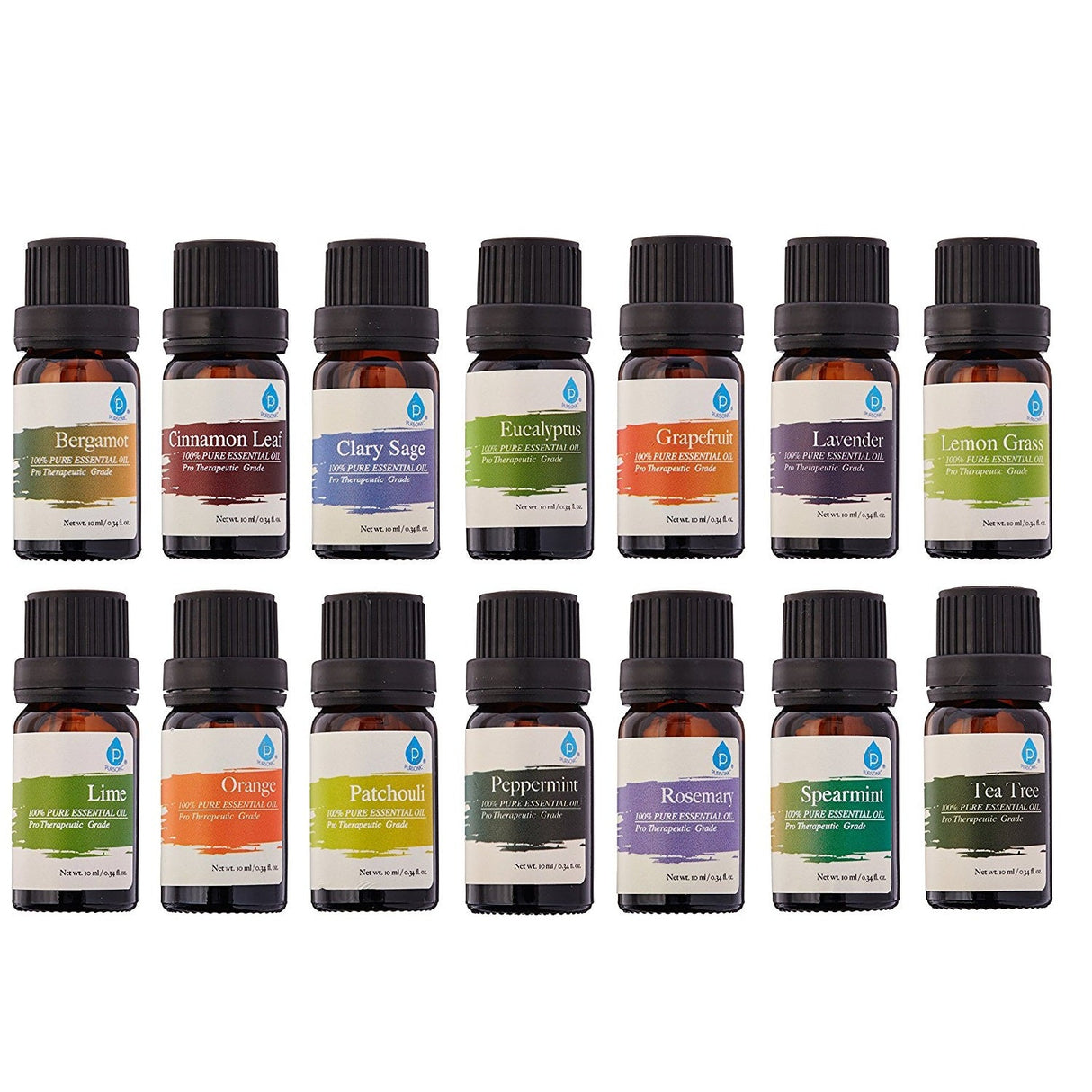 14 pack of 100% Pure Essential Aromatherapy Oils by Pursonic