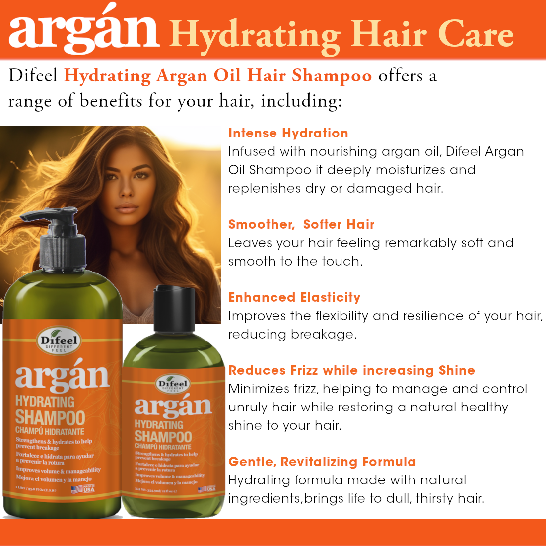 Difeel Argan Hydrating Shampoo 12 oz. by difeel - find your natural beauty