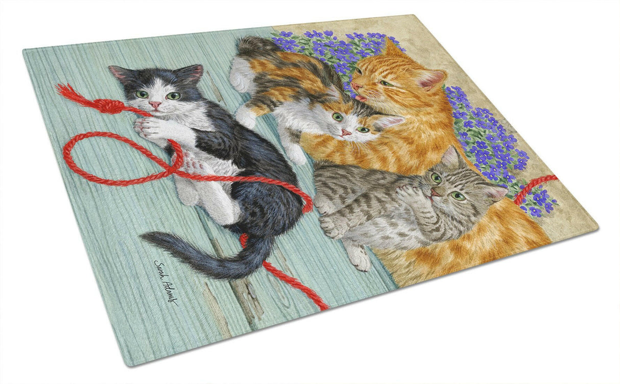 Cats Glass Cutting Board Large ASA2150LCB by Caroline's Treasures